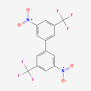 molecular formula C14H6F6N2O4 B1393314 3,3'-Dinitro-5,5'-bis(trifluoromethyl)-1,1'-biphenyl CAS No. 194344-28-0