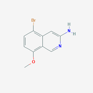 molecular formula C10H9BrN2O B13933164 5-Bromo-8-methoxy-3-isoquinolinamine 