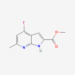 molecular formula C10H9FN2O2 B13933193 Methyl 4-fluoro-6-methyl-1H-pyrrolo[2,3-b]pyridine-2-carboxylate 