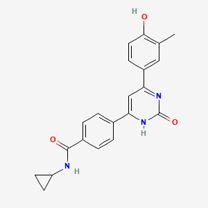 molecular formula C21H19N3O3 B13933216 n-Cyclopropyl-4-[6-(4-hydroxy-3-methylphenyl)-2-oxo-2,3-dihydropyrimidin-4-yl]benzamide 