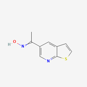 molecular formula C9H8N2OS B13933256 N-[1-(Thieno[2,3-b]pyridin-5-yl)ethylidene]hydroxylamine CAS No. 21344-44-5
