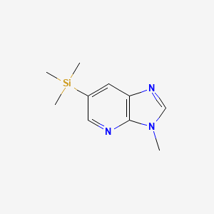 molecular formula C10H15N3Si B1393326 3-甲基-6-(三甲基甲硅烷基)-3H-咪唑并[4,5-b]吡啶 CAS No. 1171920-66-3
