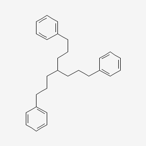 molecular formula C28H34 B13933264 1,7-Diphenyl-4-(3-phenylpropyl)heptane CAS No. 55282-64-9