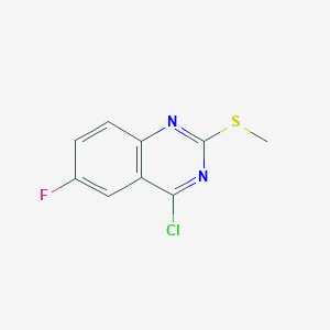 molecular formula C9H6ClFN2S B1393329 4-氯-6-氟-2-(甲硫基)喹唑啉 CAS No. 864293-08-3