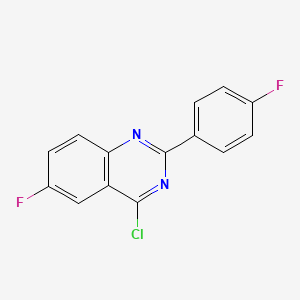 molecular formula C14H7ClF2N2 B1393330 4-Chloro-6-fluoro-2-(4-fluorophenyl)quinazoline CAS No. 885277-32-7