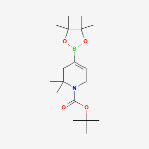 molecular formula C18H32BNO4 B13933366 Tert-butyl 6,6-dimethyl-4-(4,4,5,5-tetramethyl-1,3,2-dioxaborolan-2-yl)-2,5-dihydropyridine-1-carboxylate 