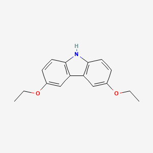 molecular formula C16H17NO2 B13933379 3,6-Diethoxy-9H-carbazole 