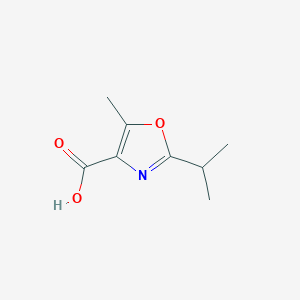 molecular formula C8H11NO3 B1393339 2-Isopropyl-5-methyloxazole-4-carboxylic acid CAS No. 1187173-72-3