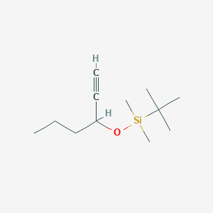 molecular formula C12H24OSi B13933408 tert-Butyl[(hex-1-yn-3-yl)oxy]dimethylsilane CAS No. 128176-28-3