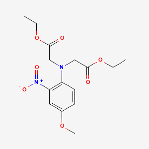 molecular formula C15H20N2O7 B13933416 Diethyl 2,2'-((4-methoxy-2-nitrophenyl)azanediyl)diacetate 
