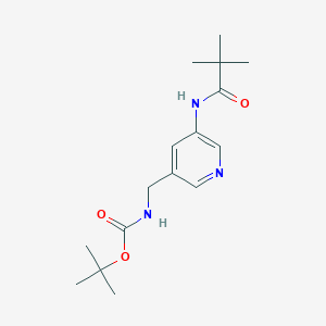 molecular formula C16H25N3O3 B1393342 tert-Butyl (5-pivalamidopyridin-3-yl)methylcarbamate CAS No. 1171920-06-1