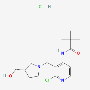 N-(2-Chloro-3-((3-(hydroxymethyl)pyrrolidin-1-YL)-methyl)pyridin-4-YL)pivalamide hydrochloride