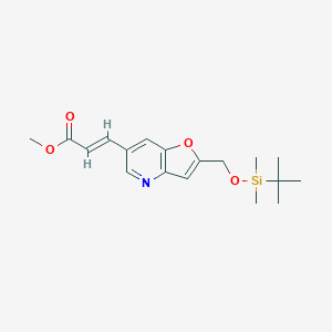(E)-Methyl 3-(2-((tert-butyldimethylsilyloxy)-methyl)furo[3,2-b]pyridin-6-yl)acrylate