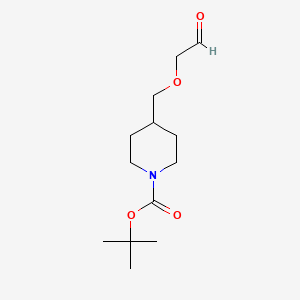 molecular formula C13H23NO4 B13933453 tert-Butyl 4-((2-oxoethoxy)methyl)piperidine-1-carboxylate 