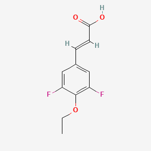 molecular formula C11H10F2O3 B1393346 4-乙氧基-3,5-二氟肉桂酸 CAS No. 1017779-43-9