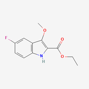 molecular formula C12H12FNO3 B13933461 Ethyl 5-fluoro-3-methoxyindole-2-carboxylate CAS No. 153501-11-2