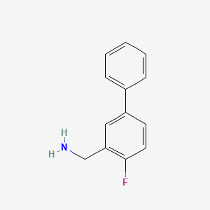 molecular formula C13H12FN B13933489 (4-Fluorobiphenyl-3-yl)methanamine 