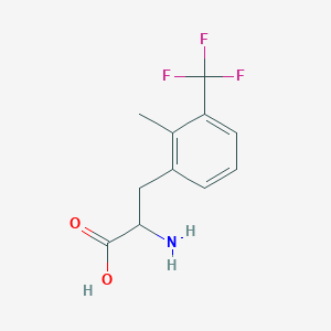 molecular formula C11H12F3NO2 B1393353 2-Methyl-3-(trifluoromethyl)-DL-phenylalanine CAS No. 1260004-91-8