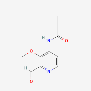 molecular formula C12H16N2O3 B1393354 N-(2-Formyl-3-methoxypyridin-4-yl)pivalamide CAS No. 1171919-99-5