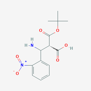 molecular formula C14H18N2O6 B13933577 Boc-(S)-3-Amino-3-(2-nitrophenyl)-propionic acid 