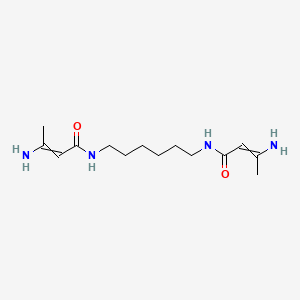 molecular formula C14H26N4O2 B13933581 N,N'-Hexane-1,6-diylbis[3-amino-2-butenamide] CAS No. 58977-86-9