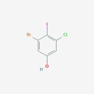 molecular formula C6H3BrClIO B13933586 3-Bromo-5-chloro-4-iodophenol 