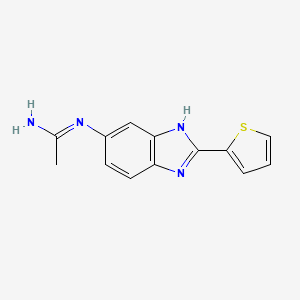 molecular formula C13H12N4S B13933603 n-[2-(Thien-2-yl)-3h-benzimidazol-5-yl]acetamidine 