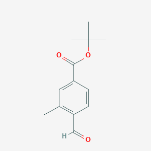 molecular formula C13H16O3 B13933611 Tert-butyl 4-formyl-3-methyl-benzoate 