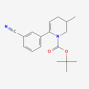 molecular formula C18H22N2O2 B13933614 tert-Butyl 6-(3-cyanophenyl)-3-methyl-3,4-dihydropyridine-1(2H)-carboxylate 