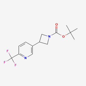 molecular formula C14H17F3N2O2 B13933663 Tert-butyl 3-(6-(trifluoromethyl)pyridin-3-yl)azetidine-1-carboxylate 