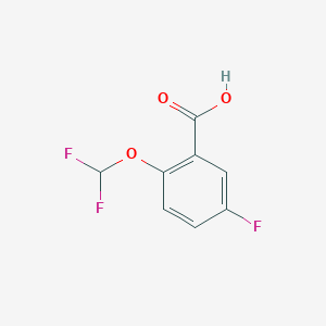 molecular formula C8H5F3O3 B1393372 2-(Difluoromethoxy)-5-fluorobenzoic acid CAS No. 1017779-44-0