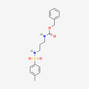 molecular formula C18H22N2O4S B13933757 benzyl N-[3-[(4-methylphenyl)sulfonylamino]propyl]carbamate CAS No. 17415-89-3