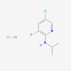 molecular formula C8H11Cl2FN2 B1393377 5-Chloro-3-fluoro-N-isopropylpyridin-2-amine hydrochloride CAS No. 1073372-10-7