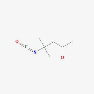 molecular formula C7H11NO2 B13933817 4-Isocyanato-4-methylpentan-2-one CAS No. 57381-94-9