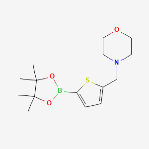 4-((5-(4,4,5,5-Tetramethyl-1,3,2-dioxaborolan-2-yl)thiophen-2-yl)methyl)morpholine