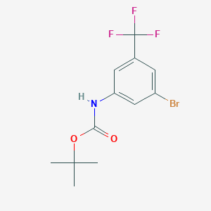 molecular formula C12H13BrF3NO2 B1393389 N-BOC-3-Bromo-5-trifluoromethylaniline CAS No. 641571-03-1
