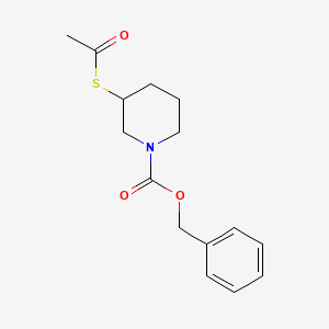 molecular formula C15H19NO3S B13933904 Benzyl 3-(acetylthio)piperidine-1-carboxylate 