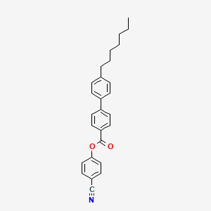 molecular formula C27H27NO2 B13933913 p-Cyanophenyl 4'-heptyl-4-biphenylcarboxylate CAS No. 58573-95-8
