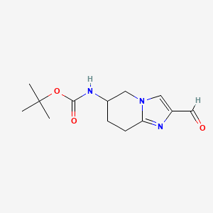 molecular formula C13H19N3O3 B13933920 tert-Butyl (2-formyl-5,6,7,8-tetrahydroimidazo[1,2-a]pyridin-6-yl)carbamate 