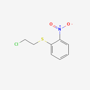 molecular formula C8H8ClNO2S B13933937 Sulfide, 2-chloroethyl o-nitrophenyl CAS No. 62047-27-2