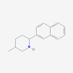 molecular formula C16H19N B13933953 5-Methyl-2-(2-naphthalenyl)piperidine 