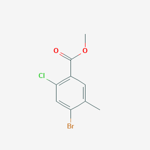 molecular formula C9H8BrClO2 B13933982 Methyl 4-bromo-2-chloro-5-methylbenzoate 
