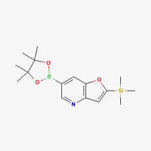 6-(4,4,5,5-Tetramethyl-1,3,2-dioxaborolan-2-yl)-2-(trimethylsilyl)furo[3,2-b]pyridine