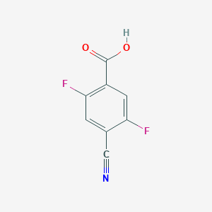 molecular formula C8H3F2NO2 B13934034 4-Cyano-2,5-difluorobenzoic acid 