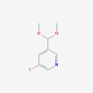 molecular formula C8H10INO2 B1393406 3-(Dimethoxymethyl)-5-iodopyridine CAS No. 1186311-06-7
