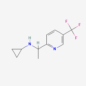 molecular formula C11H13F3N2 B13934066 N-[1-[5-(trifluoromethyl)pyridin-2-yl]ethyl]cyclopropanamine 
