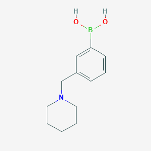 molecular formula C12H18BNO2 B1393408 3-(Piperidin-1-ylmethyl)phenylboronic acid CAS No. 1032610-59-5