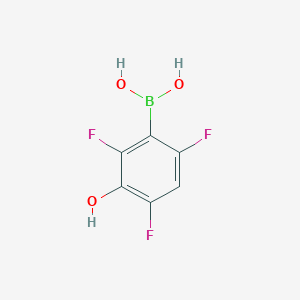 molecular formula C6H4BF3O3 B1393409 2,4,6-Trifluoro-3-hydroxyphenylboronic acid CAS No. 1072951-37-1