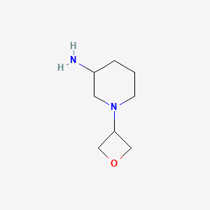 molecular formula C8H16N2O B13934102 1-(3-Oxetanyl)-3-piperidinamine 
