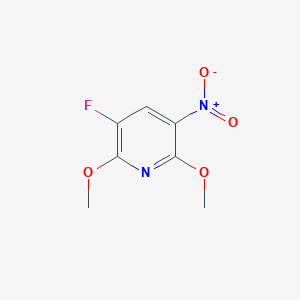 molecular formula C7H7FN2O4 B13934135 3-Fluoro-2,6-dimethoxy-5-nitropyridine 